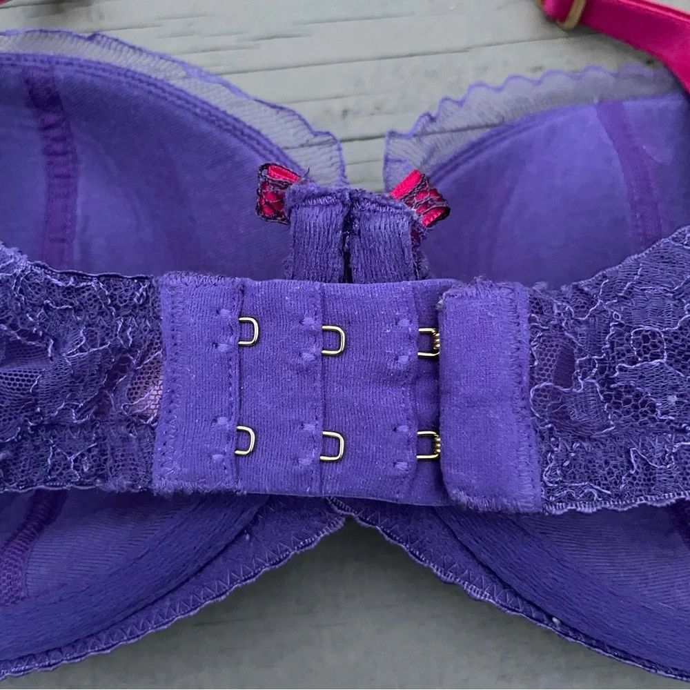 Agent Provocateur Hyacinth Bra Purple Pink size 34 DD